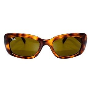 Ray Ban Sunglasses Flat Oval Brown Havana Frame